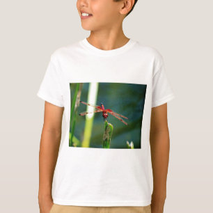 Frontal Red and Black Dragonfly T-Shirt