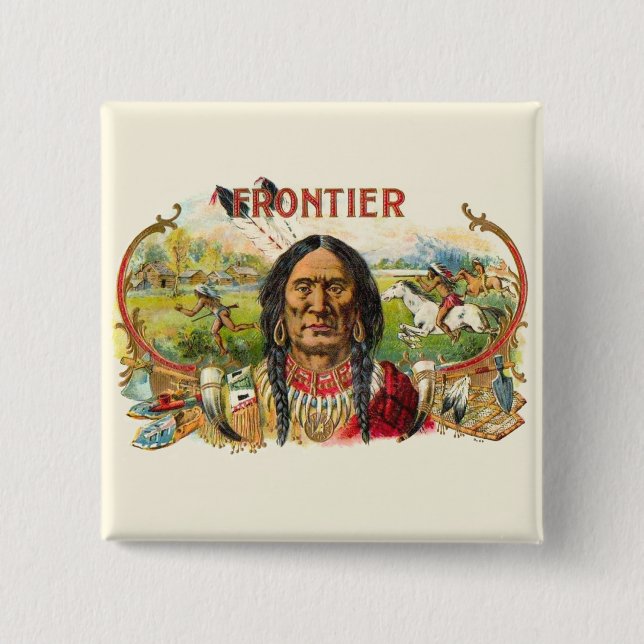 Frontier Cigar Advertising 15 Cm Square Badge (Front)