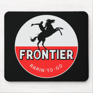 Frontier Gasoline Rarin'-to-go vintage sign Mouse Mat