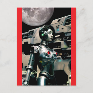 Frontier of Her Space Career - Ken Gauge Art Postcard