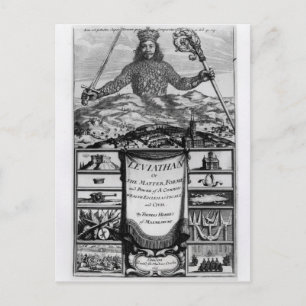 Frontispiece by Thomas Hobbes of Malmesbury Postcard