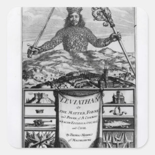 Frontispiece by Thomas Hobbes  of Malmesbury Square Sticker