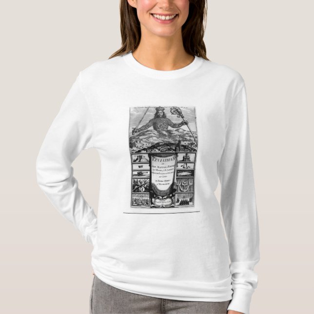 Frontispiece by Thomas Hobbes  of Malmesbury T-Shirt (Front)