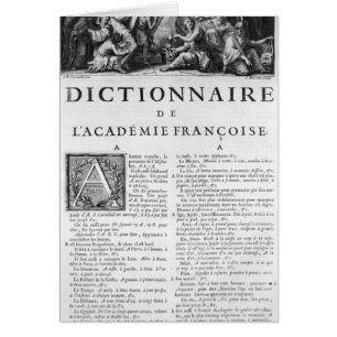 Frontispiece for the French Academy dictionary