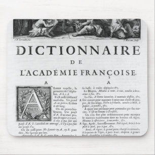 Frontispiece for the French Academy dictionary Mouse Mat