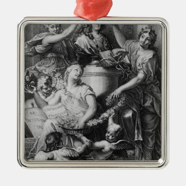 Frontispiece 'French Academy Dictionary' Metal Tree Decoration (Front)