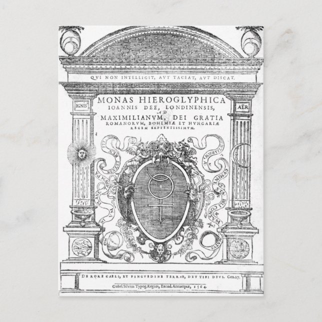 Frontispiece from 'Monas Hieroglyphica' Postcard (Front)