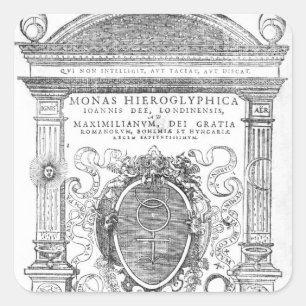 Frontispiece from 'Monas Hieroglyphica' Square Sticker