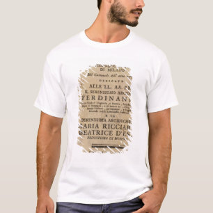 Frontispiece from Mozart's 'Lucio Silla' T-Shirt