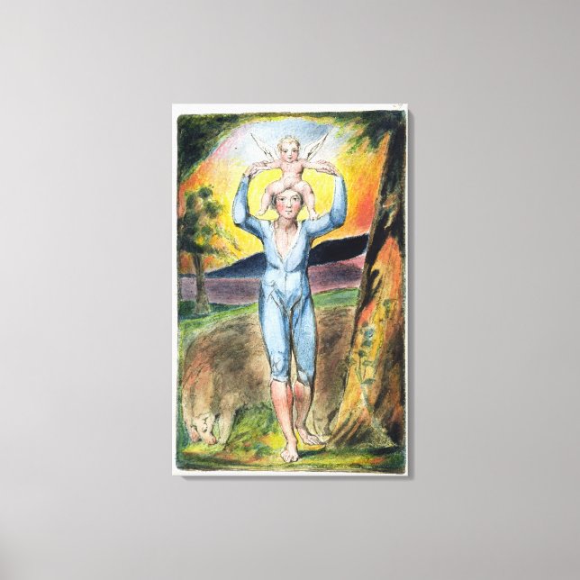 Frontispiece from 'Songs of Innocence and of Exper Canvas Print (Front)