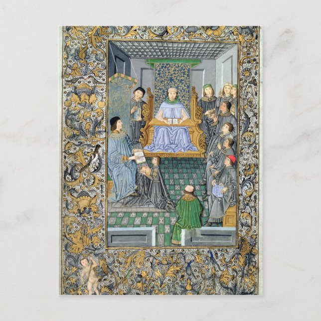 Frontispiece of Antonio de Nebrija's  'Gramatica' Postcard (Front)