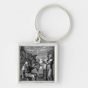 Frontispiece of 'Dialogus De Systemate Mundi' Key Ring