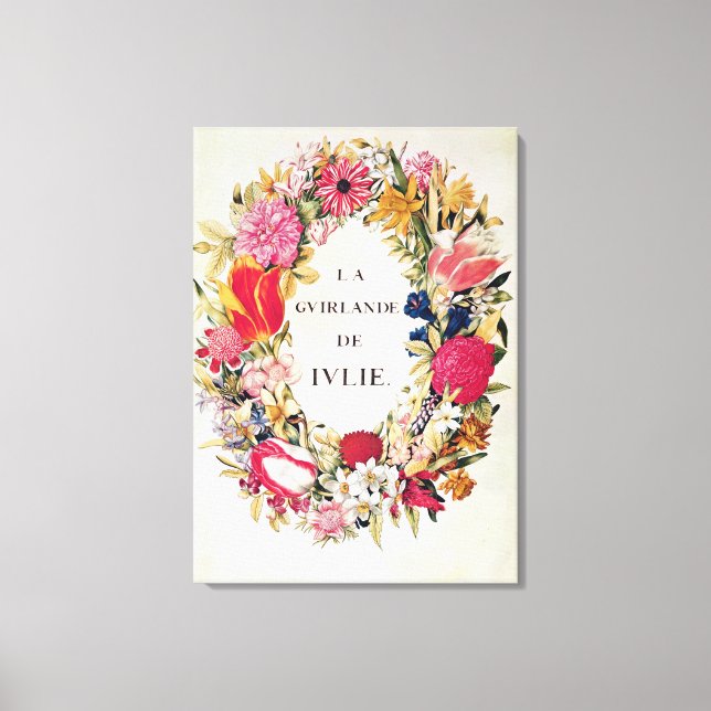 Frontispiece of 'La Guirlande de Julie', c.1642 Canvas Print (Front)