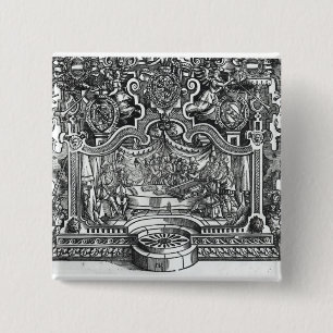 Frontispiece of 'Messes' by Roland de Lassus 15 Cm Square Badge