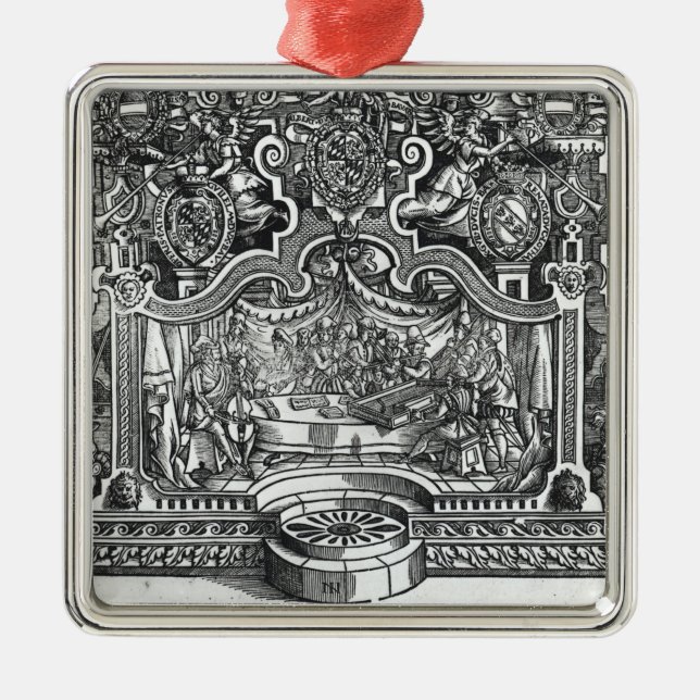 Frontispiece of 'Messes' by Roland de Lassus Metal Tree Decoration (Front)