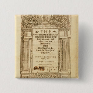 Frontispiece of 'The Book of Common Prayer' 15 Cm Square Badge