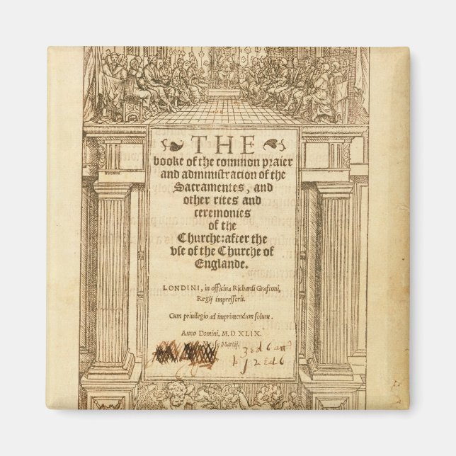 Frontispiece of 'The Book of Common Prayer' Magnet (Front)