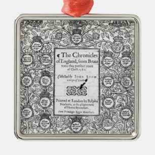 Frontispiece of 'The Chronicles of England' Metal Tree Decoration