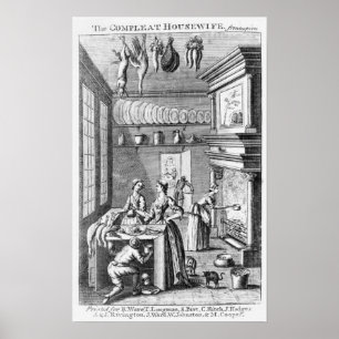 Frontispiece of 'The Compleat Housewife' Poster