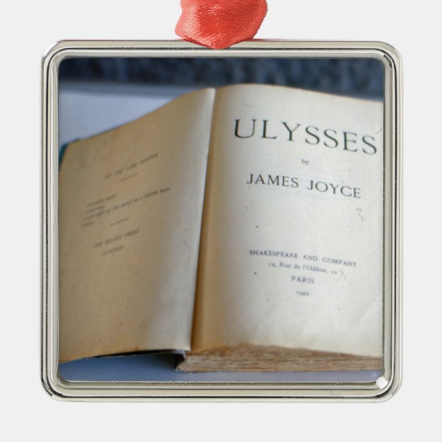 Frontispiece of 'Ulysses' by James Joyce Metal Tree Decoration (Front)