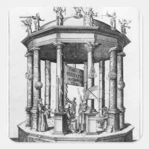 Frontispiece 'The Rudolphine Tables' Square Sticker