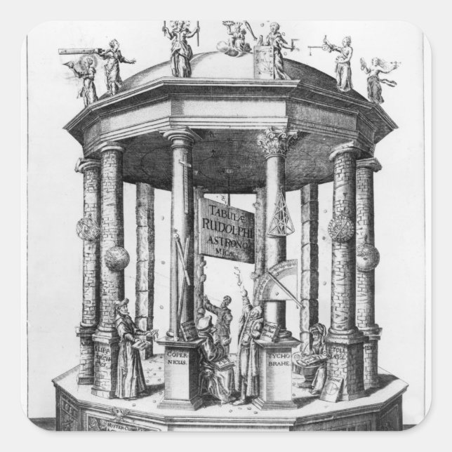 Frontispiece 'The Rudolphine Tables' Square Sticker (Front)