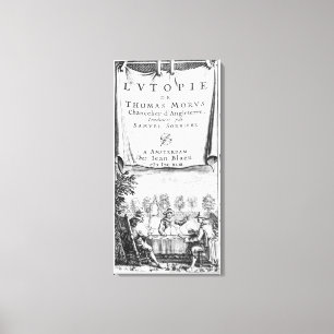 Frontispiece, 'The Utopia of Thomas More' Canvas Print