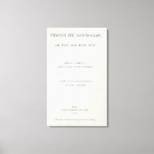 Frontispiece to 'Alice Through the Looking-Glass' Canvas Print