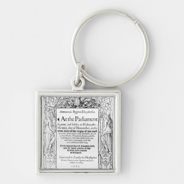 Frontispiece to an account of parliament key ring (Front)