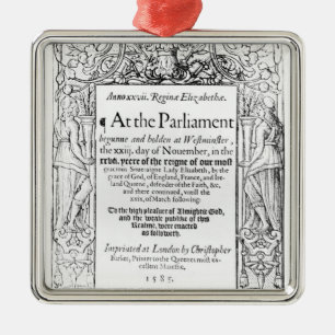 Frontispiece to an account of parliament metal tree decoration