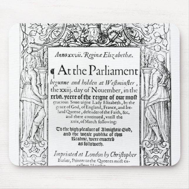 Frontispiece to an account of parliament mouse mat (Front)