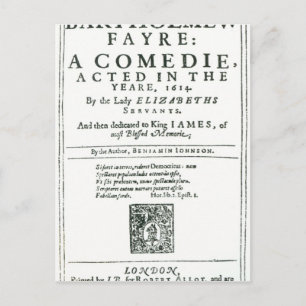 Frontispiece to 'Bartholomew Fair' Postcard