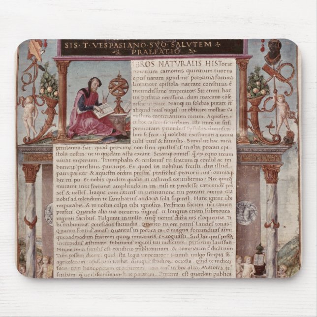 Frontispiece to Book I showing a page of text Mouse Mat (Front)