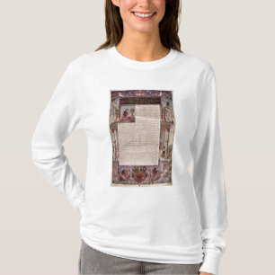 Frontispiece to Book I showing a page of text T-Shirt
