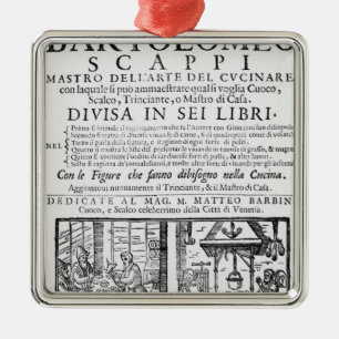 Frontispiece to cook book of Bartolomeo Scappi Metal Tree Decoration