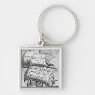 Frontispiece to 'De mari libero', by Hugo Grotius Key Ring