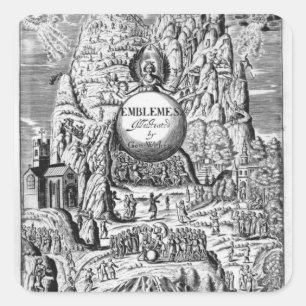 Frontispiece to George Wither's 'Emblems', 1635 Square Sticker