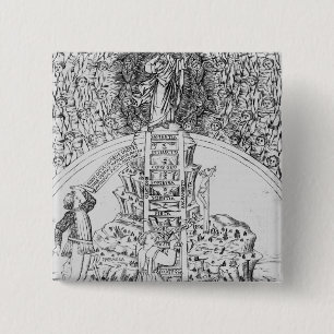 Frontispiece to 'Il Monte Sancto di Dio', 1477 15 Cm Square Badge