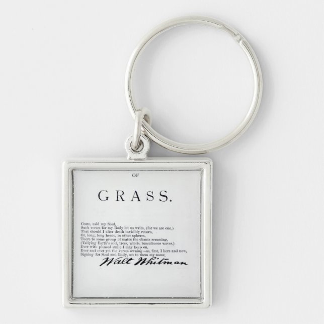 Frontispiece to 'Leaves of Grass' Key Ring (Front)