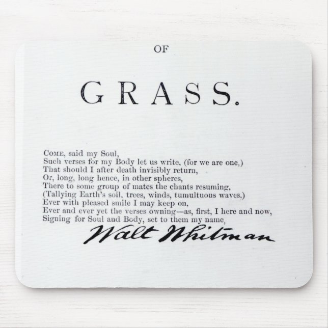 Frontispiece to 'Leaves of Grass' Mouse Mat (Front)