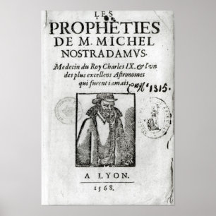 Frontispiece to 'Les Propheties de M. Michel Poster
