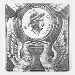 Frontispiece to 'Lucan's Pharsalia' Square Sticker