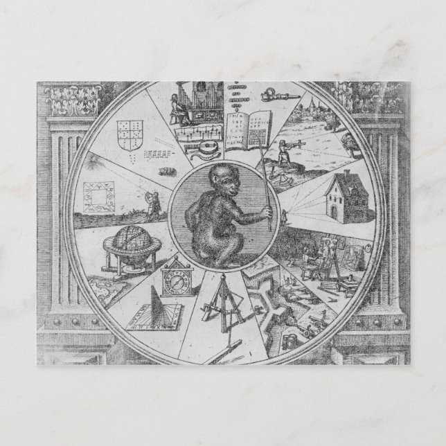 Frontispiece to Robert Fludd's Utriusque Postcard (Front)