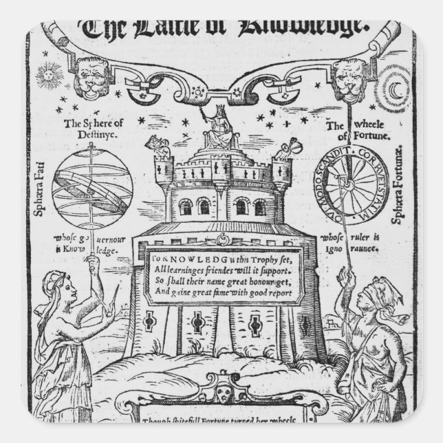 Frontispiece to 'The Castle of Knowledge' Square Sticker (Front)