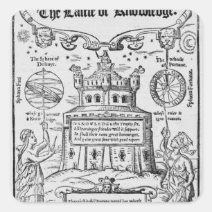 Frontispiece to 'The Castle of Knowledge' Square Sticker