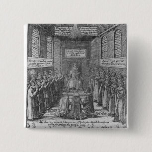 Frontispiece to 'Vox Regis' by Thomas Scott 15 Cm Square Badge