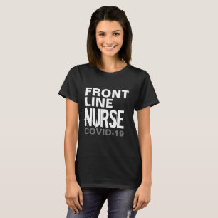 Frontline Nurse Essential Worker Covid 19 Black T-Shirt