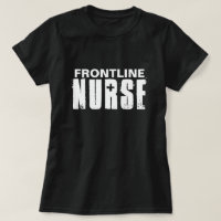 Frontline Nurse Typography Black White
