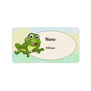 Frosch adressaufkleber Label
