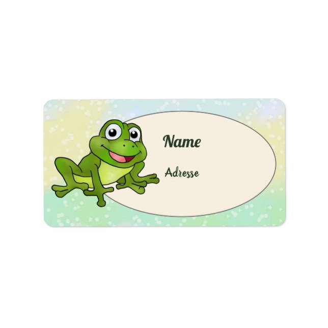  Frosch  adressaufkleber Label (Front)